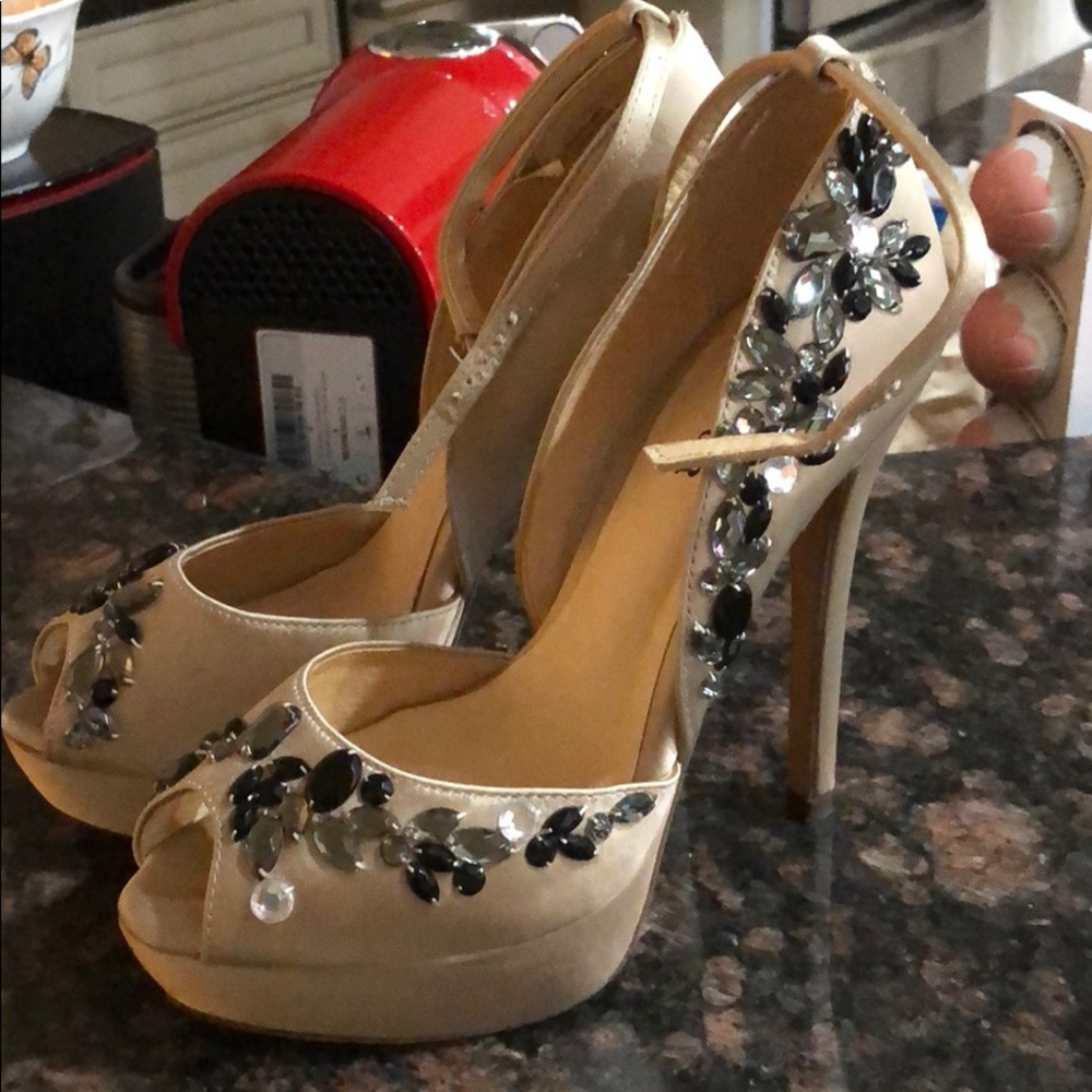 Platform heels.Worn only for my engagement party.